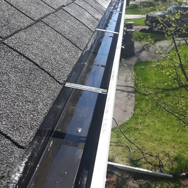 Roof Gutter Clean with no leaves or debris